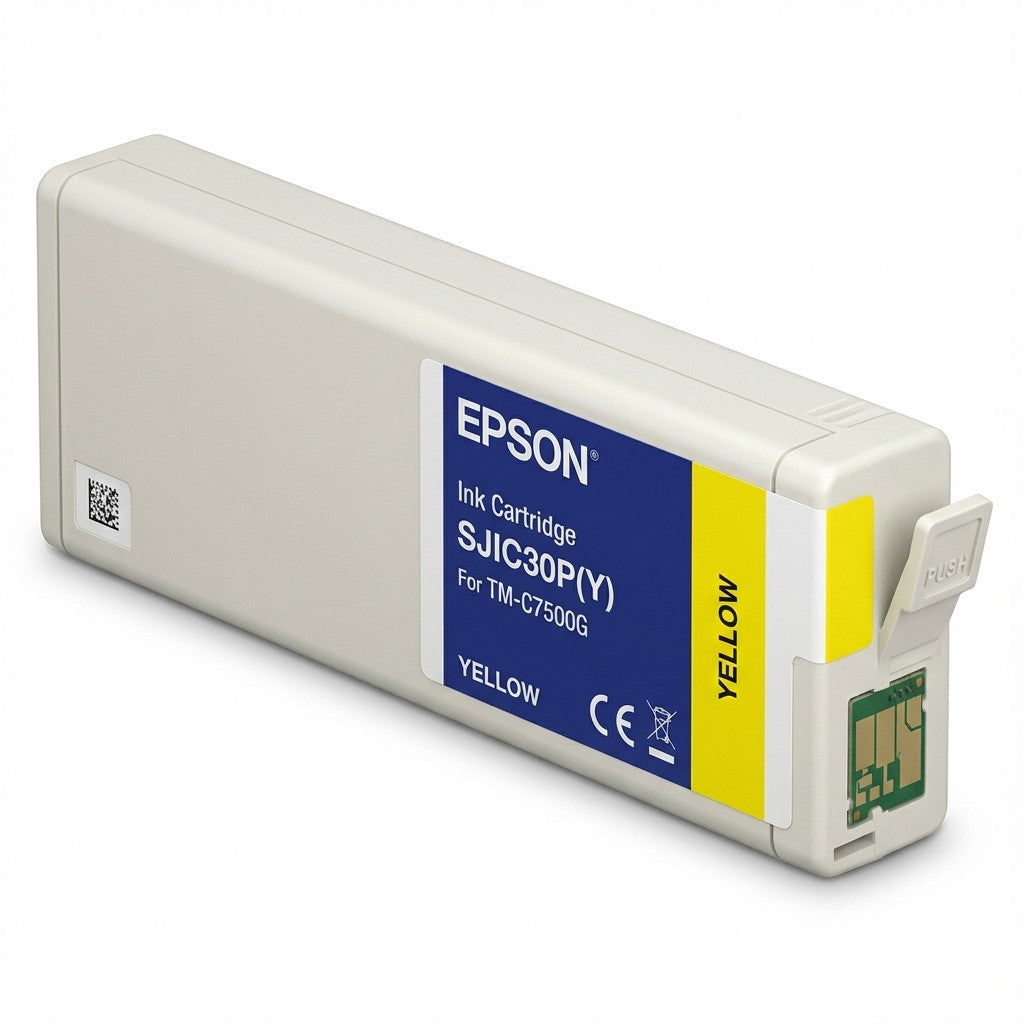 Epson SJIC30P(Y): Kertridž s tintom za ColorWorks C7500G (žuta). Žuta. Tinta na bazi pigmenta. 294,3 ml. 1 komad.