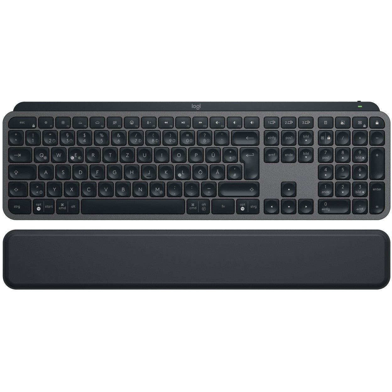 Logitech MX Keys S. Bežične tipke. Bluetooth. Makazasti prekidač. QWERTY tipka. LED. Grafit.