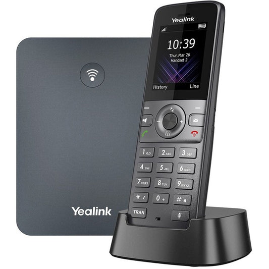 Yealink W74P. IP mobilni telefon. Siva. Bežična slušalica. Montaža za sto/zid. 50 m. 300 m