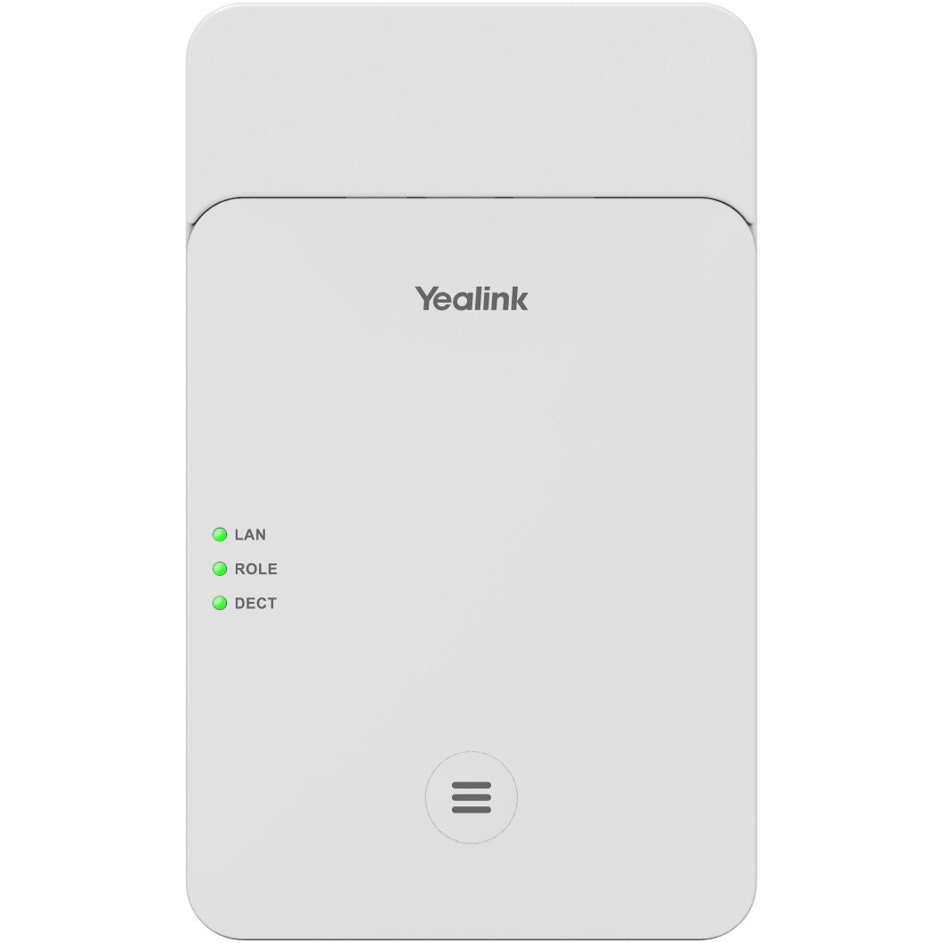 Yealink W75 Mini MC. 1.88 - 1.9GHz. 300m. SNTP/NTP. VLAN. SIP v1. SIP v2. UDP/TCP/TLS. DHCP. HTTPS. SHA-256. SHA-384. SHA-512. SRTP. TLS. AJB. CNG. G.726. G.729. PLC. VAD. iLBC. Yealink W56H. W57R. W59R. W71H. W73H. W74H. W78H
