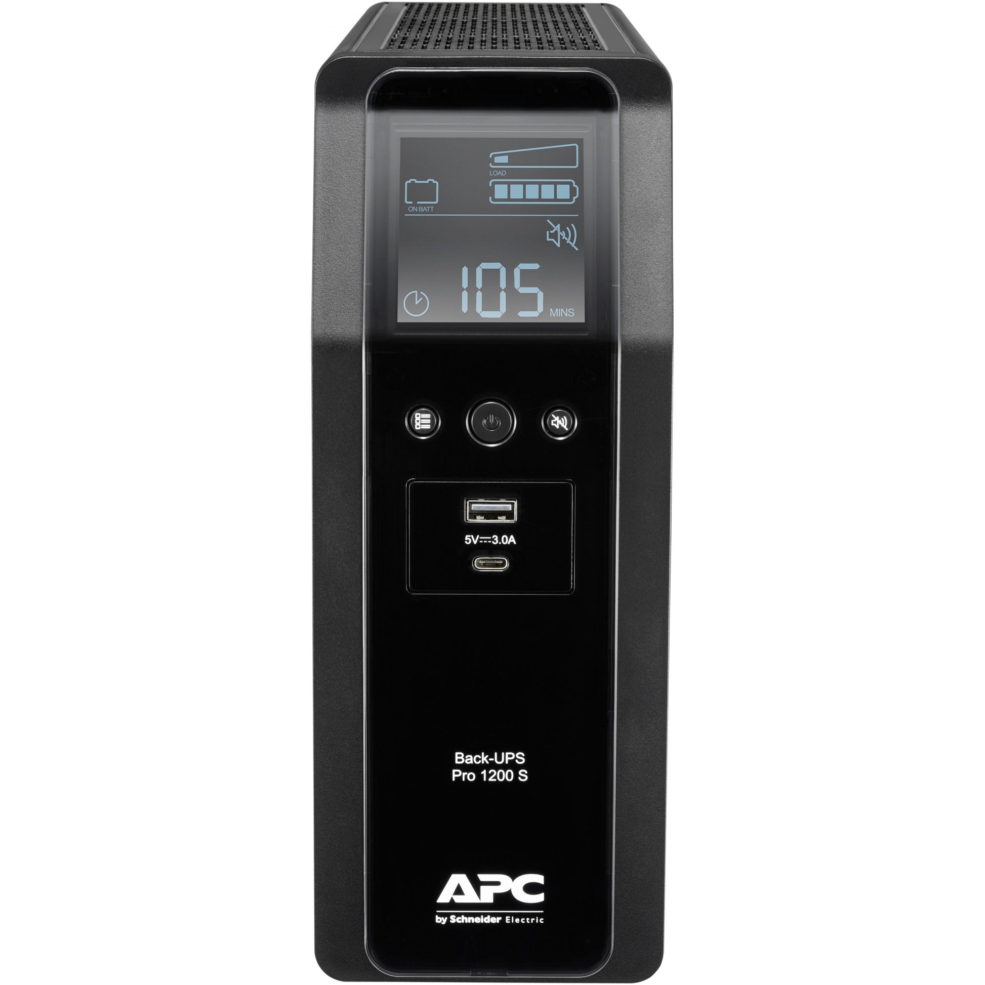 APC Back-UPS Pro 1200S. 1200 VA. 230 V. Sinusni val. AVR. LCD. 8 IEC utičnica (2 sa zaštitom od prenapona). Linijski interaktivni. 1,2 kVA. 720 W. Sinusni val. C13 spojnica. 8 AC utičnica.