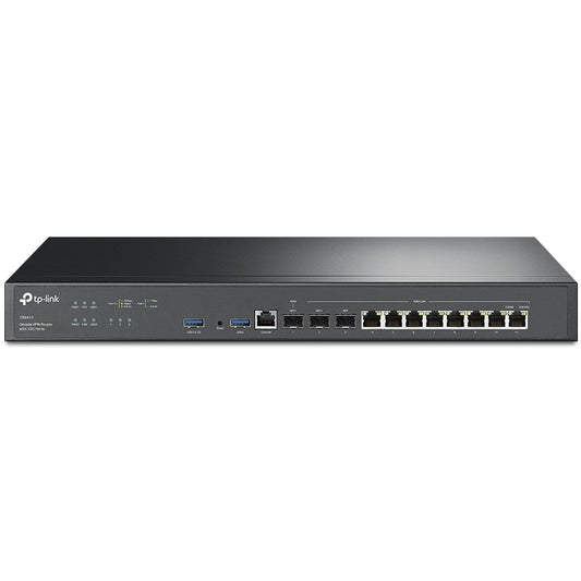 TP-Link Omada 10Gbps VPN ruter. Ethernet WAN. Gigabit Ethernet. Crni