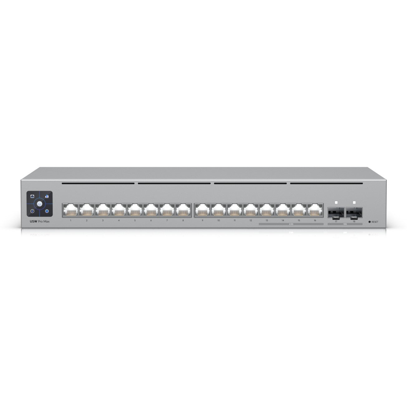 Ubiquiti Pro Max 16. L3. 2.5G Ethernet (100/1000/2500). Montaža u rack. 1U.