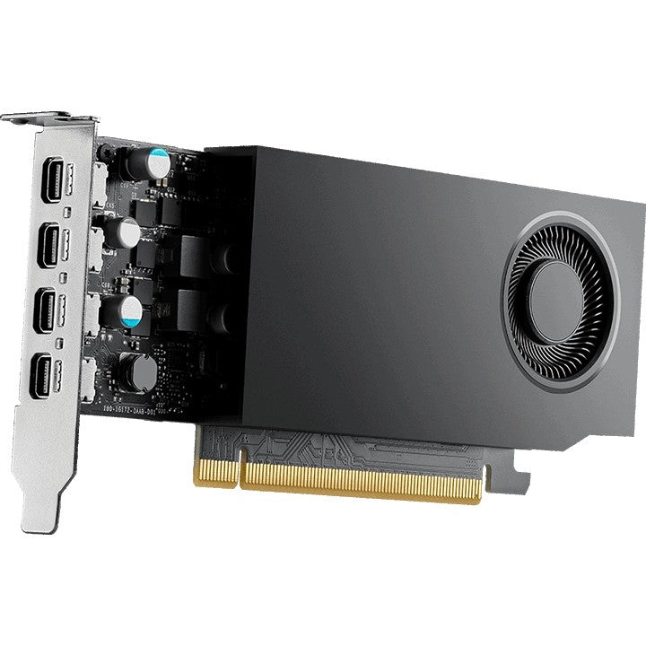PNY A400. 4GB. GDDR6. 64 bita. PCI Express x8. 1 ventilator