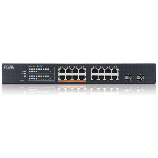 Zyxel XMG1915-18EP. Upravljani. L2. 2.5G Ethernet (100/1000/2500). Napajanje preko Etherneta (PoE). Ugradnja u rack.