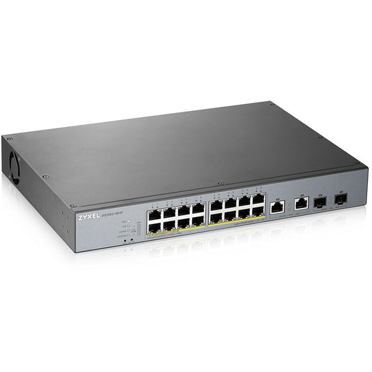 Zyxel GS1350-18HP-EU0101F. Upravljani. L2. Gigabit Ethernet (10/100/1000). Napajanje preko Etherneta (PoE). Montaža u rack.