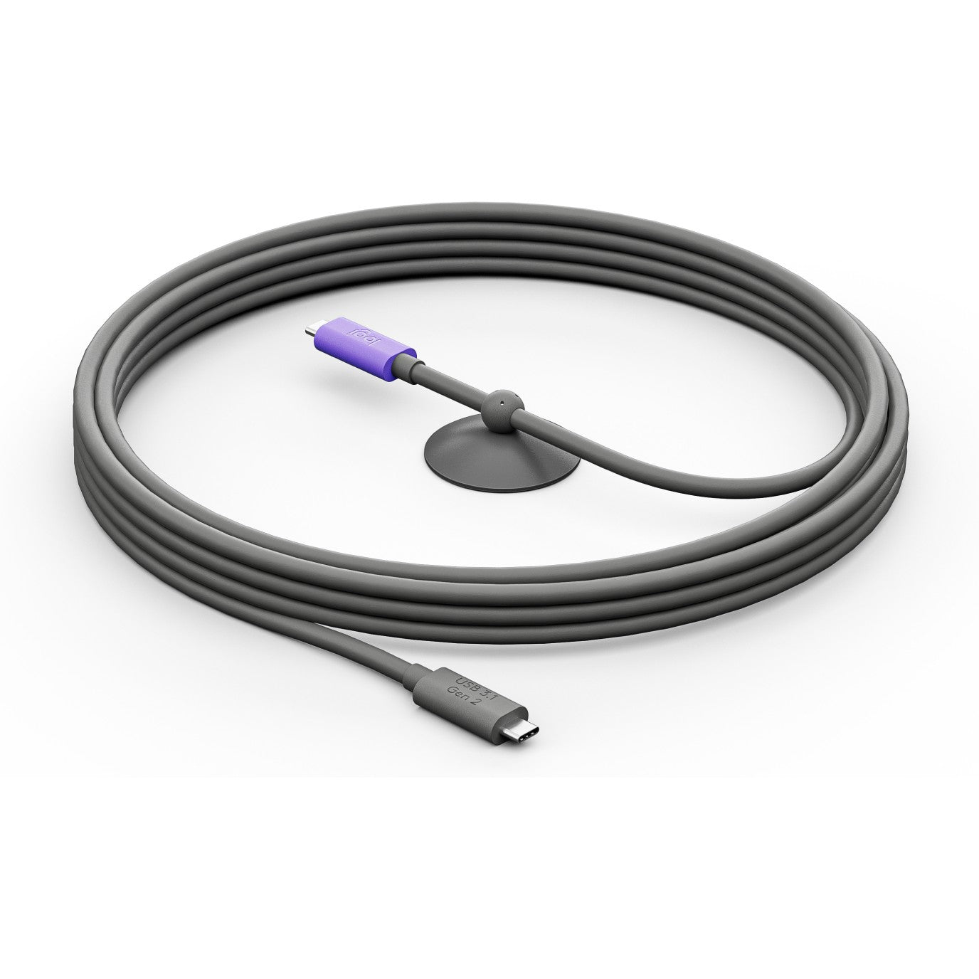 Logitech 952-000195. 5 m. USB C. USB C. USB 3.2 Gen 2 (3.1 Gen 2). Grafit. Ljubičasta.