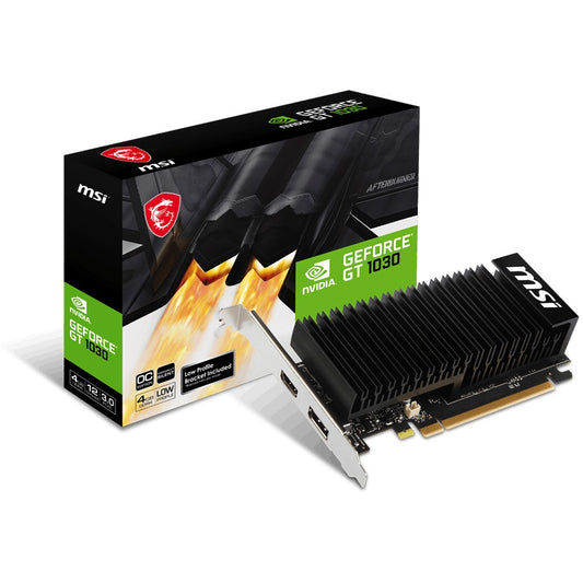MSI GeForce GT 1030 4GHD4 LP OC. GeForce GT 1030. 4GB. GDDR4. 64 bita. 2100MHz. PCI Express 3.0