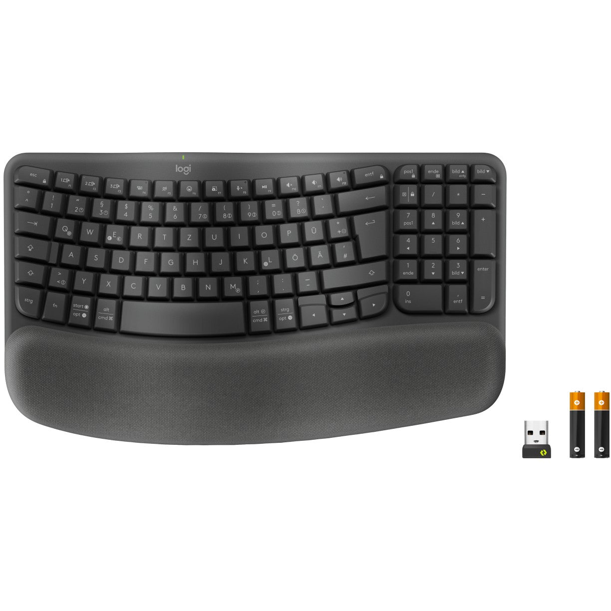 Logitech 920-012327. Puna veličina (100%). Bežični. RF bežični + Bluetooth. Membranski prekidač. QWERTZ. Grafit.