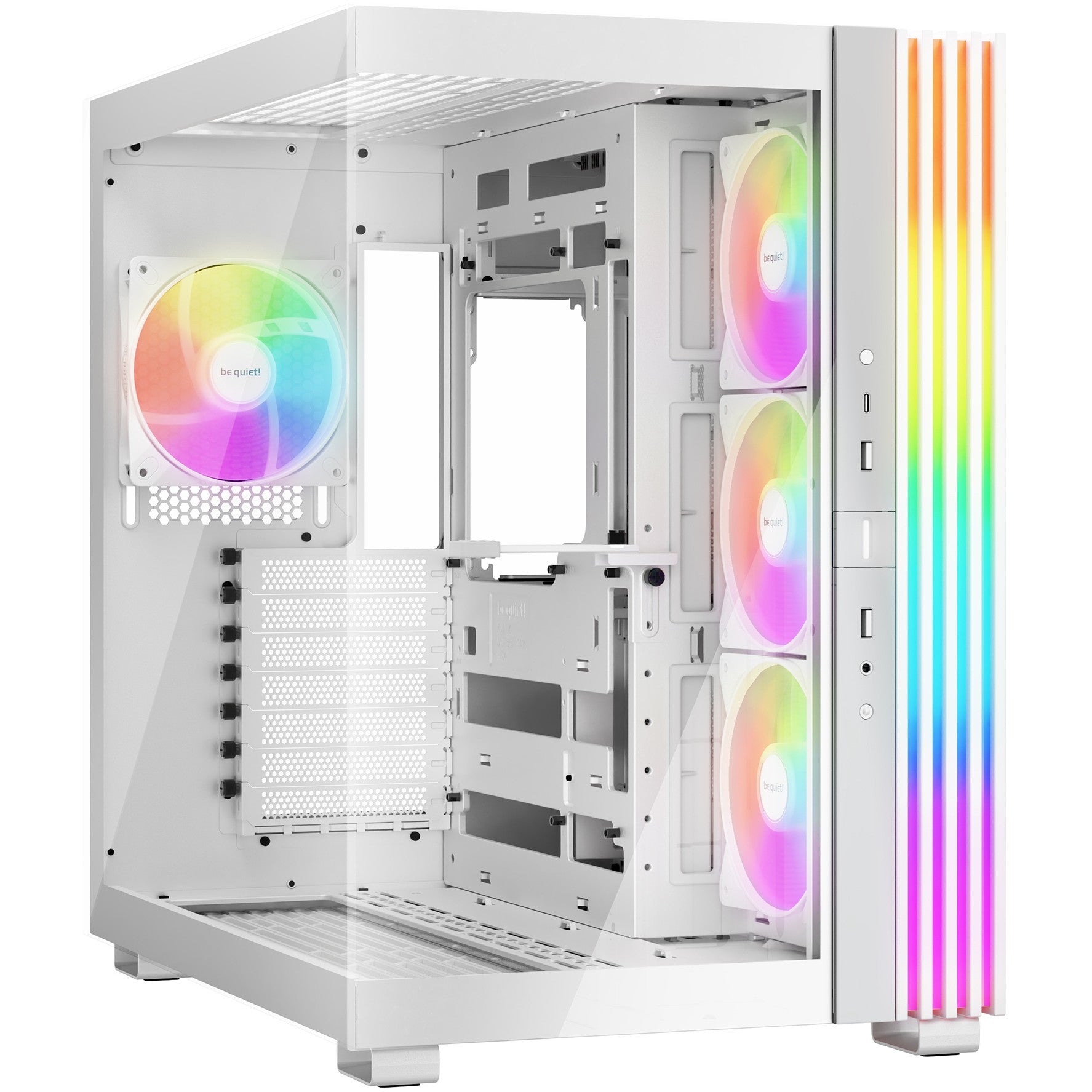 be quiet! LIGHT BASE 600 LX bijela. Midi Tower. PC. bijela. ATX. mikro ATX. Mini ITX. Akrilonitril butadien stiren (ABS). Staklo. SGCC. Gejming