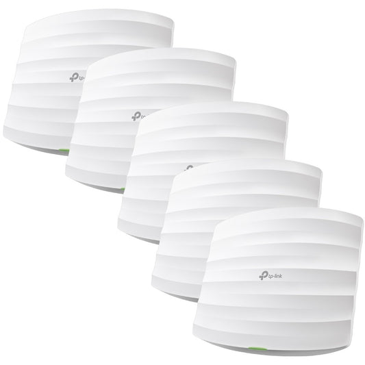 TP-Link Omada EAP245 (pakovanje od 5 komada). 2.4 GHz. 5 GHz. 1750 Mbps. 64-bitni WEP. 128-bitni WEP. 152-bitni WEP. WPA. WPA-PSK. WPA2. WPA2-PSK. 10, 100, 1000 Mbps