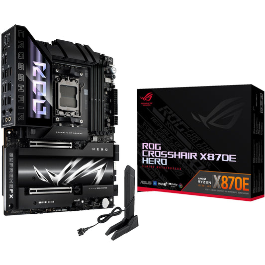 ASUS ROG CROSSHAIR X870E HERO. AMD. Podnožje AM5. Podnožje AM5. DDR5 SDRAM. 192GB. DIMM
