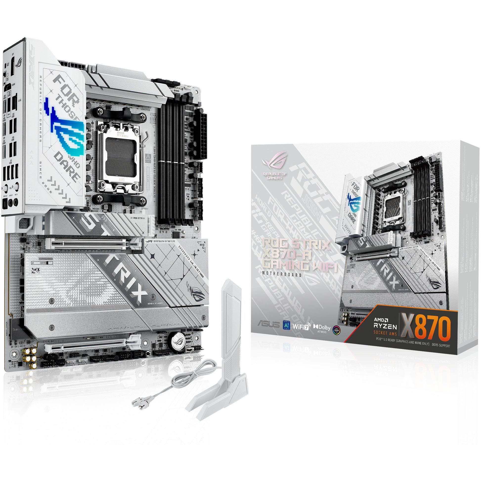 ASUS ROG STRIX X870-A GAMING WIFI. AMD. Podnožje AM5. Podnožje AM5. DDR5 SDRAM. 192GB. DIMM
