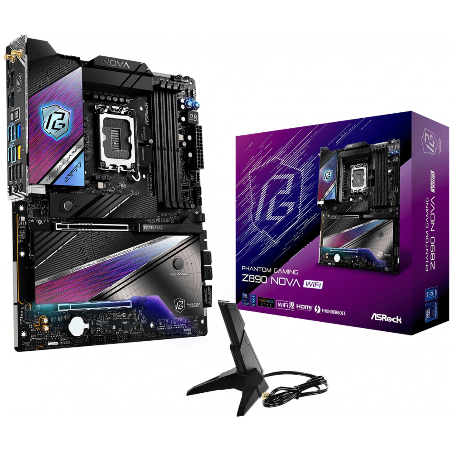 Asrock Phantom Gaming Z890 Nova WiFi. Intel. LGA 1851 (Socket V1). Intel Core Ultra (Serija 2). LGA 1851. DDR5 SDRAM. 256GB
