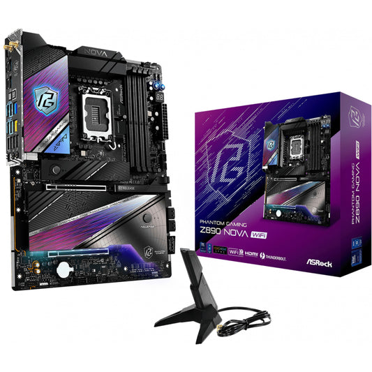 Asrock Phantom Gaming Z890 Nova WiFi. Intel. LGA 1851 (Socket V1). Intel Core Ultra (Serija 2). LGA 1851. DDR5 SDRAM. 256GB