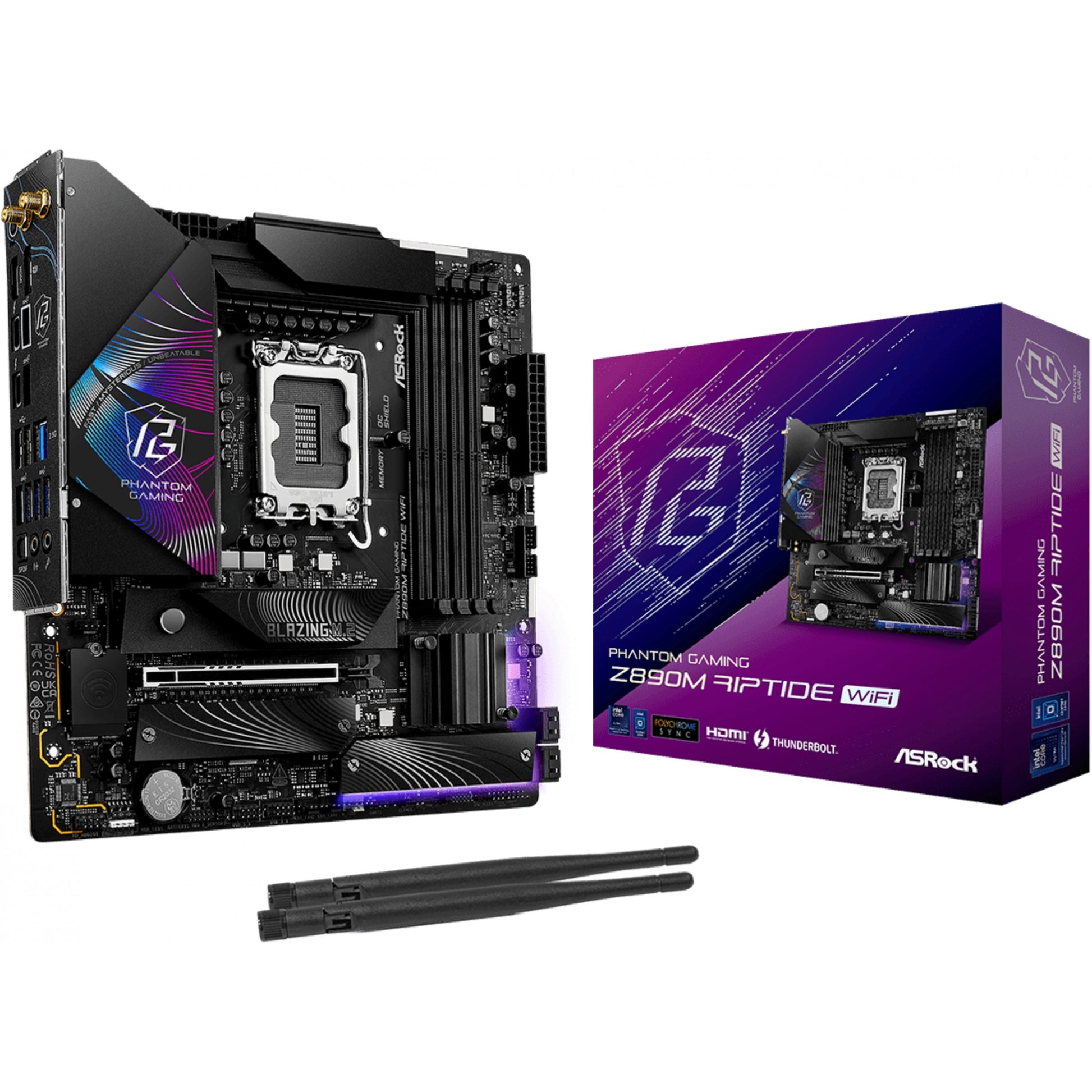 Asrock Phantom Gaming Z890M Riptide WiFi. Intel. LGA 1851 (Socket V1). Intel Core Ultra (Serija 2). LGA 1851. DDR5 SDRAM. 256GB
