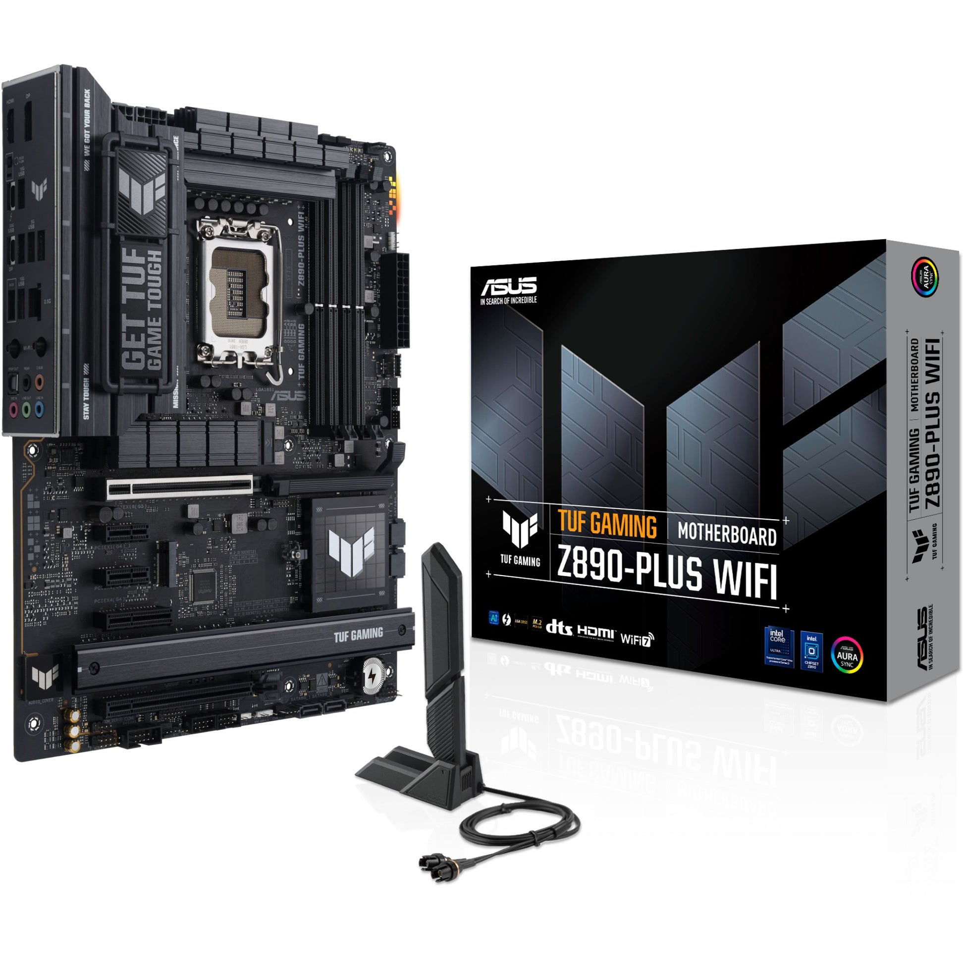 ASUS TUF GAMING Z890-PLUS WIFI. Intel. LGA 1851 (Socket V1). Intel Core Ultra (Serija 2). DDR5 SDRAM. 192GB. DIMM