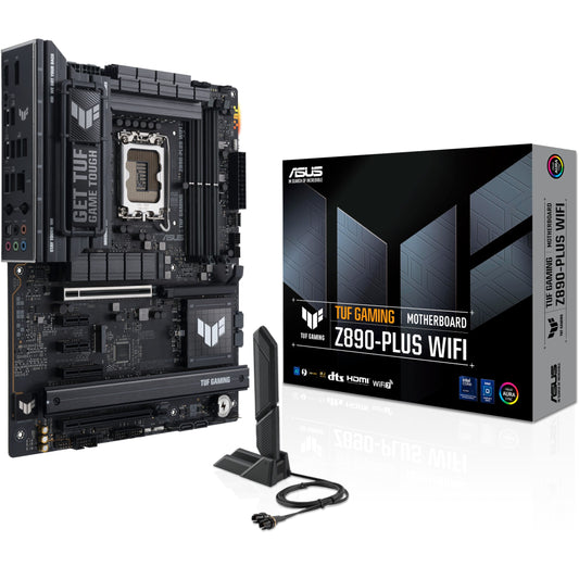 ASUS TUF GAMING Z890-PLUS WIFI. Intel. LGA 1851 (Socket V1). Intel Core Ultra (Serija 2). DDR5 SDRAM. 192GB. DIMM