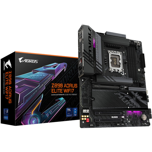 GIGABYTE Z890 AORUS ELITE WIFI7 matična ploča - Podržava Intel Core Ultra (Serija 2) procesore. 16+1+2 fazni VRM. Do 8800MHz DDR5 (OC). 1x PCIe 5.0 + 3x PCIe 4.0. Wi-Fi 7. 2.5GbE LAN. Thunderbolt 4. Intel. LGA 1851 (Socket V1). Intel Core Ultra (Serija 2). LGA 1851. 256 GB DDR5 SDRAM.