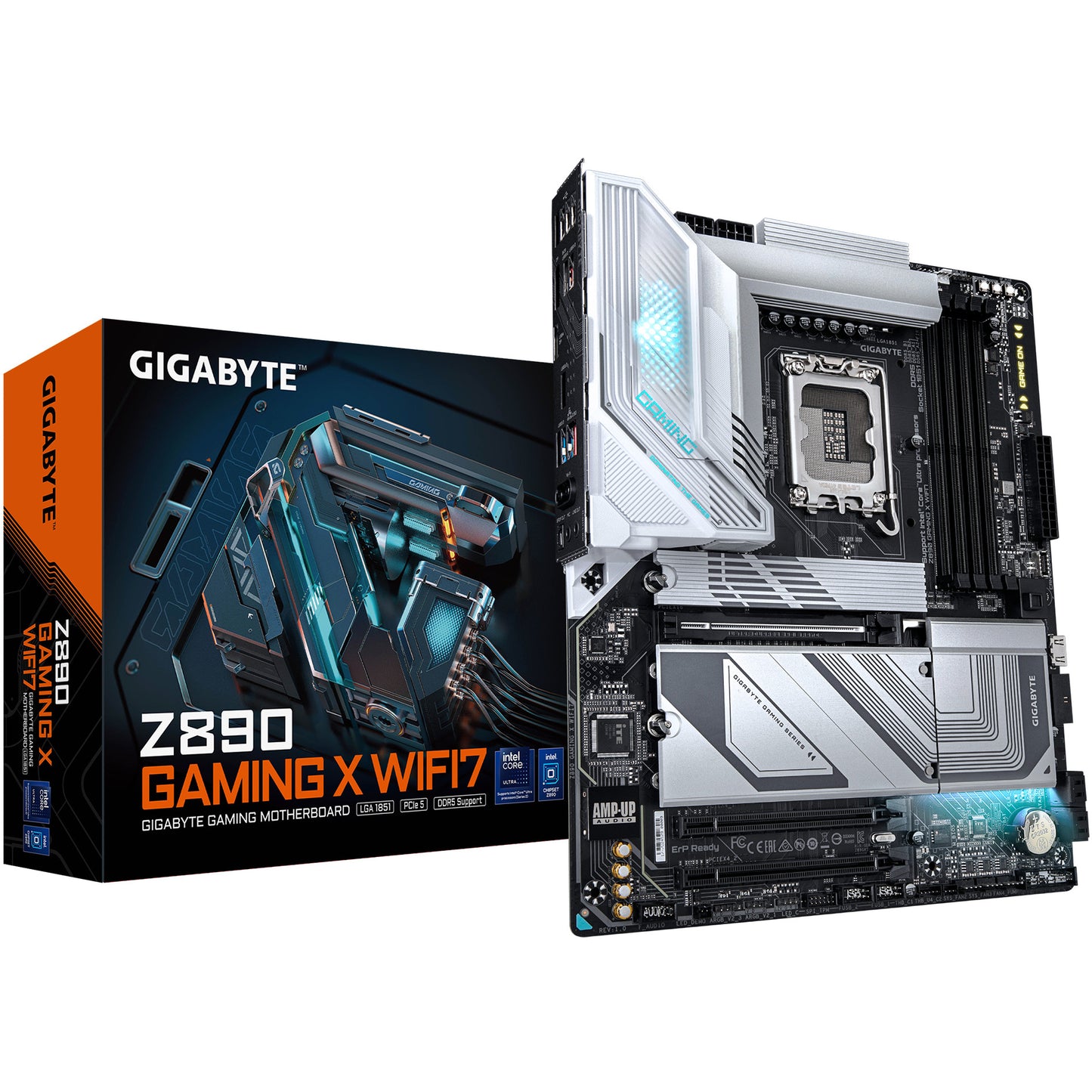 GIGABYTE Z890 GAMING X WIFI7 matična ploča - Podržava Intel Core Ultra (Serija 2) procesore. 16+1+2 fazni VRM. Do 8800MHz DDR5 (OC). 1x PCIe 5.0 + 3x PCIe 4.0. Wi-Fi 7. 2.5GbE LAN. USB 4. Intel. LGA 1851 (Socket V1). Intel Core Ultra (Serija 2). LGA 1851. 256 GB DDR5 SDRAM.