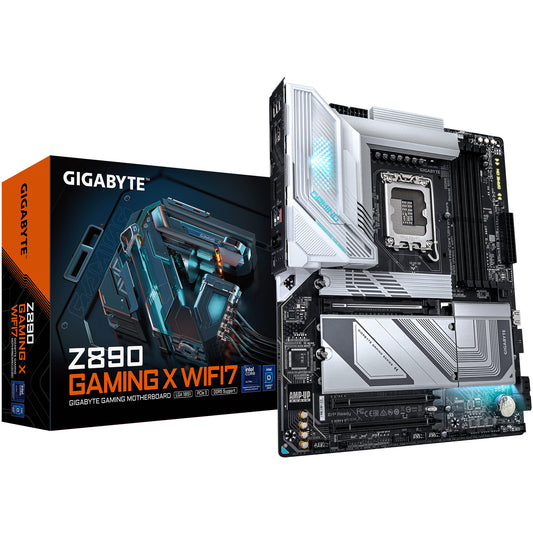 GIGABYTE Z890 GAMING X WIFI7 matična ploča - Podržava Intel Core Ultra (Serija 2) procesore. 16+1+2 fazni VRM. Do 8800MHz DDR5 (OC). 1x PCIe 5.0 + 3x PCIe 4.0. Wi-Fi 7. 2.5GbE LAN. USB 4. Intel. LGA 1851 (Socket V1). Intel Core Ultra (Serija 2). LGA 1851. 256 GB DDR5 SDRAM.