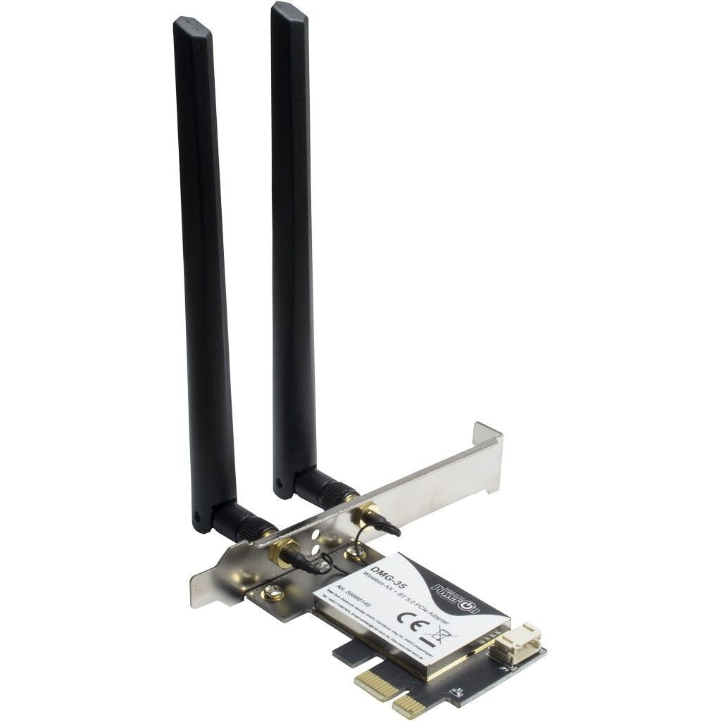 Inter-Tech DMG-35. Ugrađen. Bežični. PCI Express. WLAN / Bluetooth. 3000 Mbit/s. Crna. Srebrna