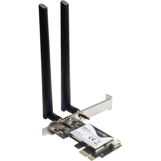 Inter-Tech DMG-35. Ugrađen. Bežični. PCI Express. WLAN / Bluetooth. 3000 Mbit/s. Crna. Srebrna