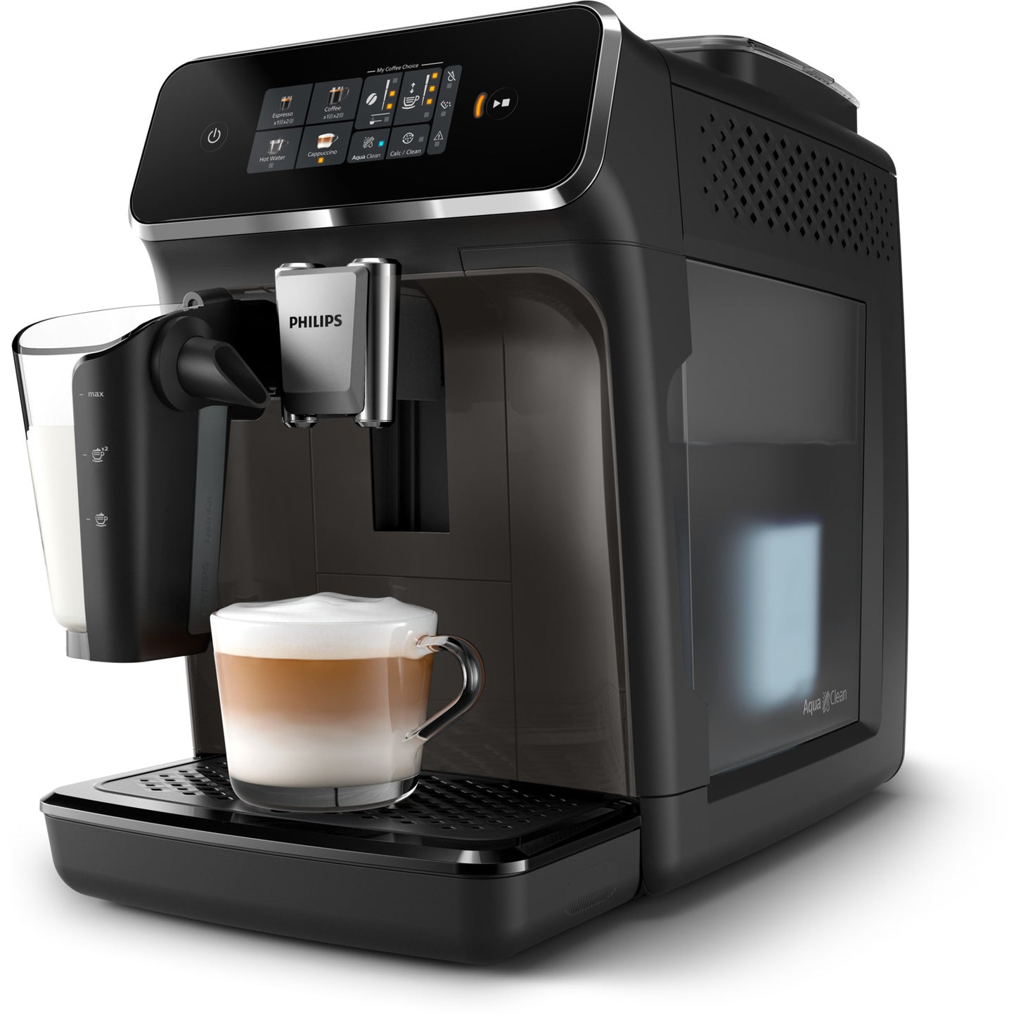 Philips Series 2300 EP2334/10 Potpuno automatski aparat za kafu. Aparat za espresso. Zrna kafe. Ugrađeni mlinac. 1500 W. Siva.