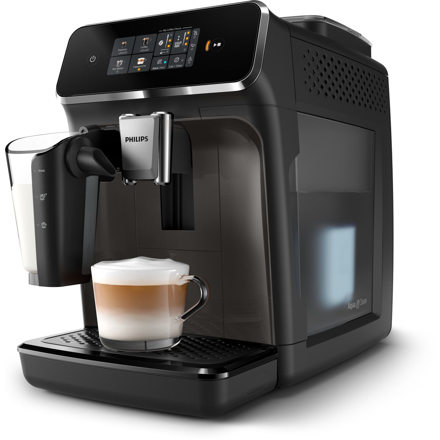 Philips Series 2300 EP2334/10 Potpuno automatski aparat za kafu. Aparat za espresso. Zrna kafe. Ugrađeni mlinac. 1500 W. Siva.