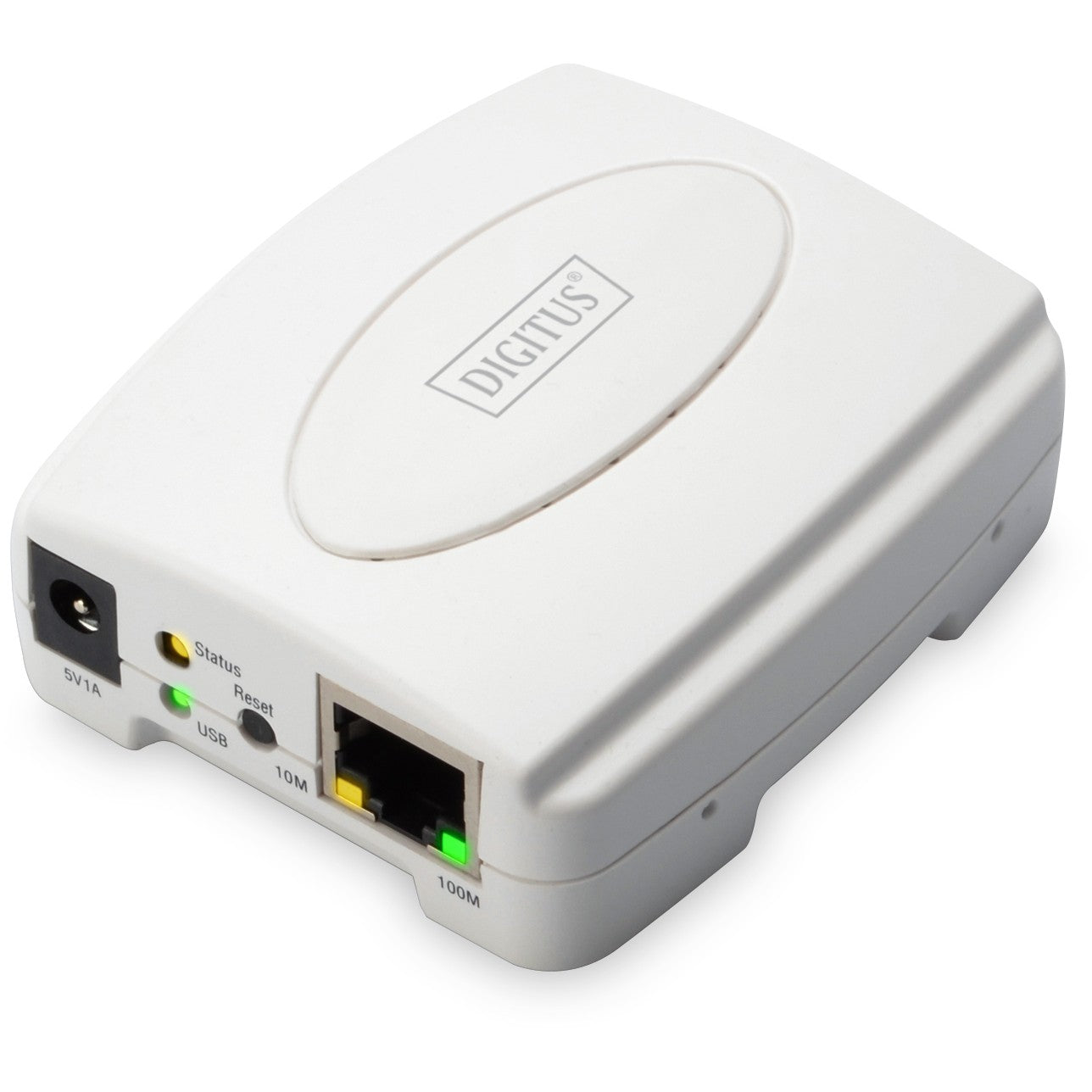 Digitus Fast Ethernet server za štampanje. USB 2.0. Bijela. Tajvan. Ethernet LAN. IEEE 802.3. IEEE 802.3u. 10.100 Mbps. TCP/IP. IPX/SPX. NetBEUI. AppleTalk.