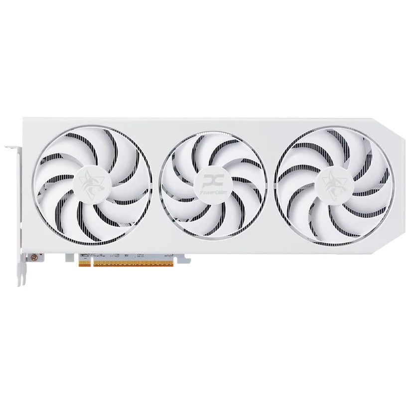 PowerColor Hellhound Radeon RX 9070 XT Spectral White. Radeon RX 9070 XT. 16 GB. GDDR6. 256 bita. 7680 x 4320 piksela. PCI Express x16 5.0