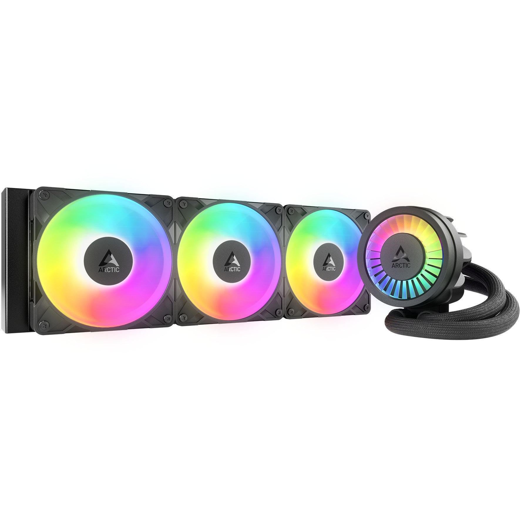ARCTIC Liquid Freezer III Pro 360 A-RGB - Multikompatibilni all-in-one CPU vodeni hladnjak sa A-RGB. Hlađenje tečnošću. 12 cm. 131 m³/h. Crni
