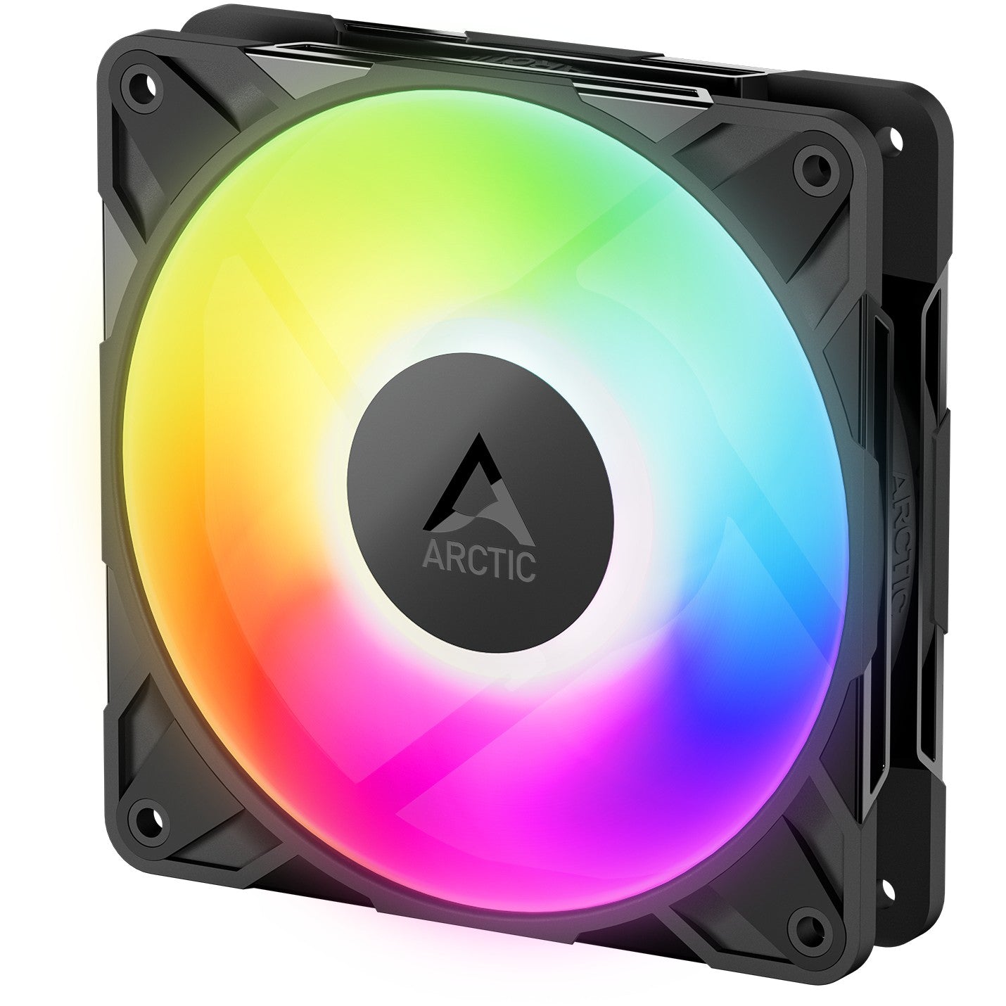 ARCTIC Freezer P12 Pro A-RGB - 120 mm A-RGB PWM ventilator sa razdjelnikom kablova. Ventilator. 12 cm. 131 m³/h. Crno-bijelo