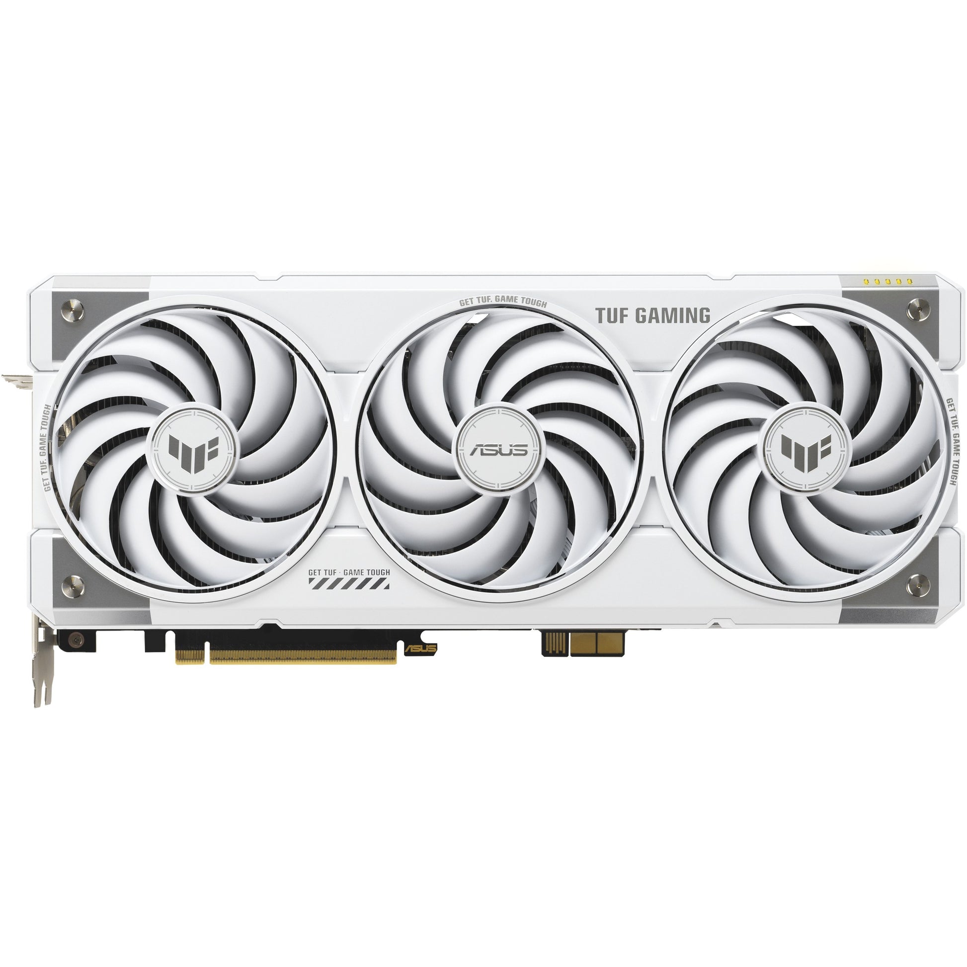 ASUS TUF Gaming TUF-RTX5070TI-O16G-BTF-WHITE. GeForce RTX 5070 Ti. 16GB. GDDR7. 256 bita. 7680 x 4320 piksela. PCI Express 5.0