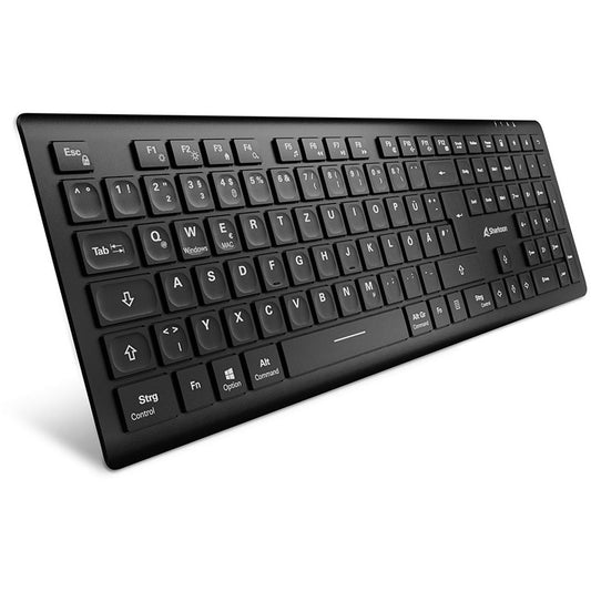 Sharkoon OfficePal K30W crna. Bežična. USB. Makazasti prekidač. QWERTY. Crna.