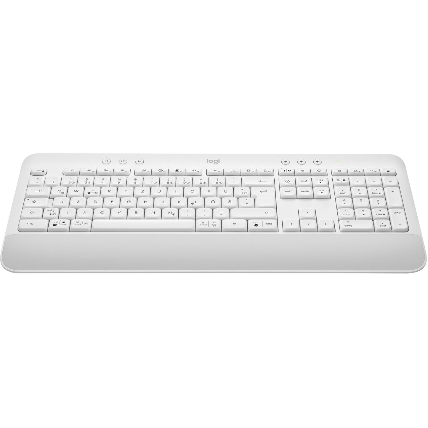 Logitech 920-010967. Puna veličina (100%). Bežično. Bluetooth. Membranski prekidači. QWERTZ raspored. Bijela.