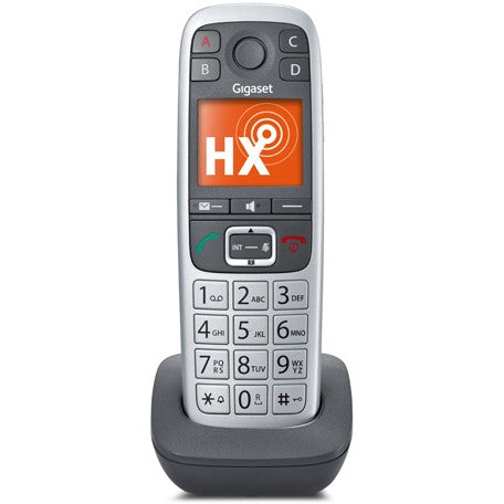 Gigaset E560HX. Analogni/DECT telefon. Bežični telefon. Funkcija za telefoniranje bez upotrebe ruku. 150 unosa. Identifikacija pozivaoca. Siva. Srebrna.