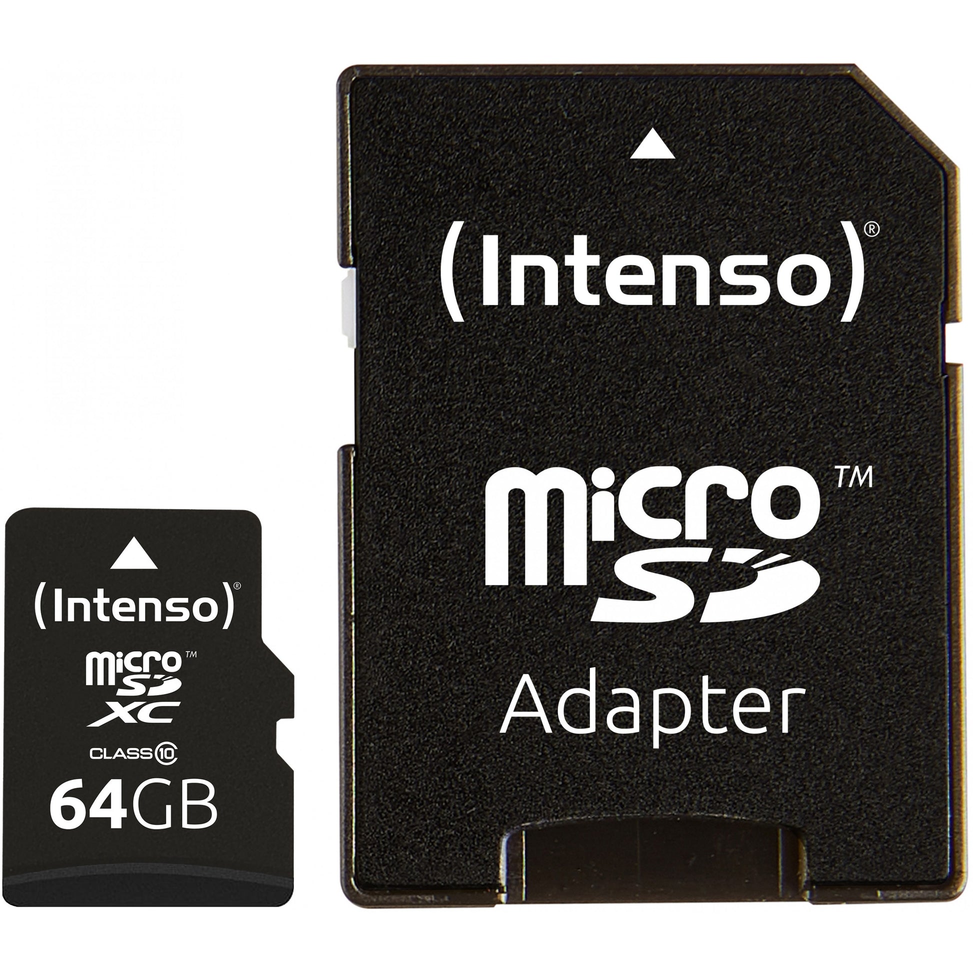 Intenso 64GB MicroSDHC. 64 GB. MicroSDXC. Klasa 10. 25 MB/s. Otporno na udarce. Otporno na temperature. Vodootporno. Otporno na rendgenske zrake. Crna.