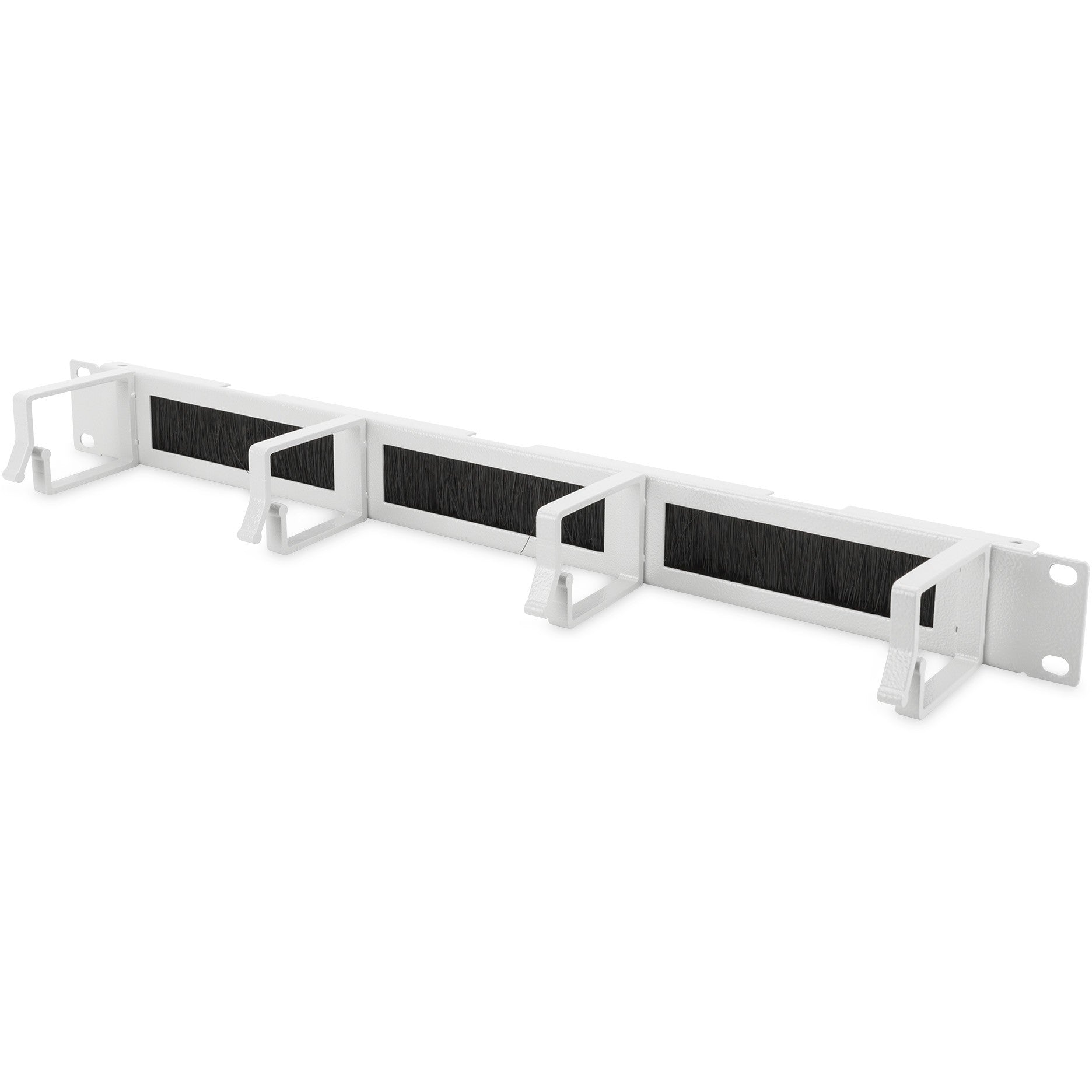 Digitus ploča za upravljanje kablovima s četkicama za rackove od 483 mm (19"). 1U. Ploča za upravljanje kablovima. Čelik. Siva. 1 komad.
