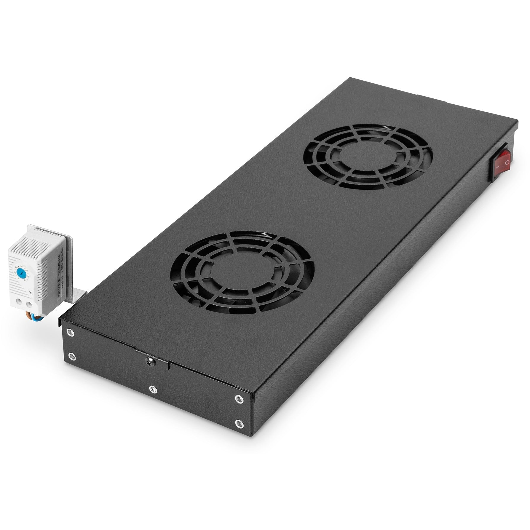 Digitus ventilatorska jedinica za varijabilnu montažu od 483 mm (19"). Ploča ventilatora. Integrisani ventilator. 276 m³/h. Crna. 9 dijelova. 5,2 kg