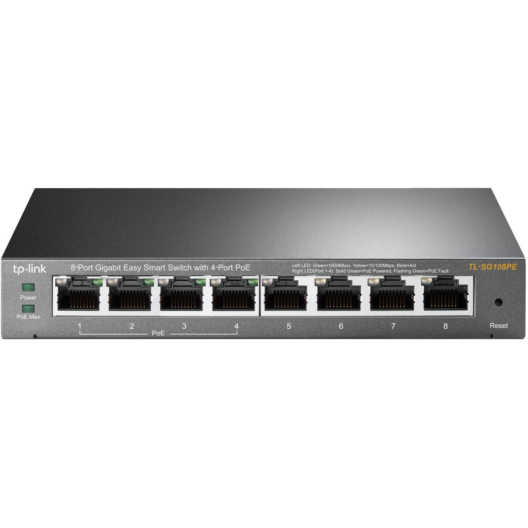 TP-Link 8-portni gigabitni Easy Smart prekidač sa 4 PoE+ porta. Upravljani. L2. Gigabit Ethernet (10/100/1000). Napajanje preko Etherneta (PoE)