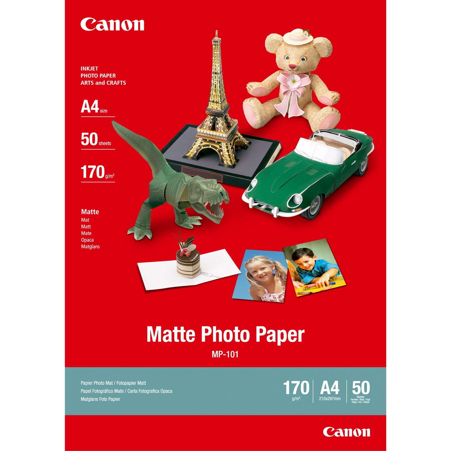 Canon MP-101 mat foto papir A4 – 50 listova. 170 g/m². A4 (210 x 297 mm). 50 listova