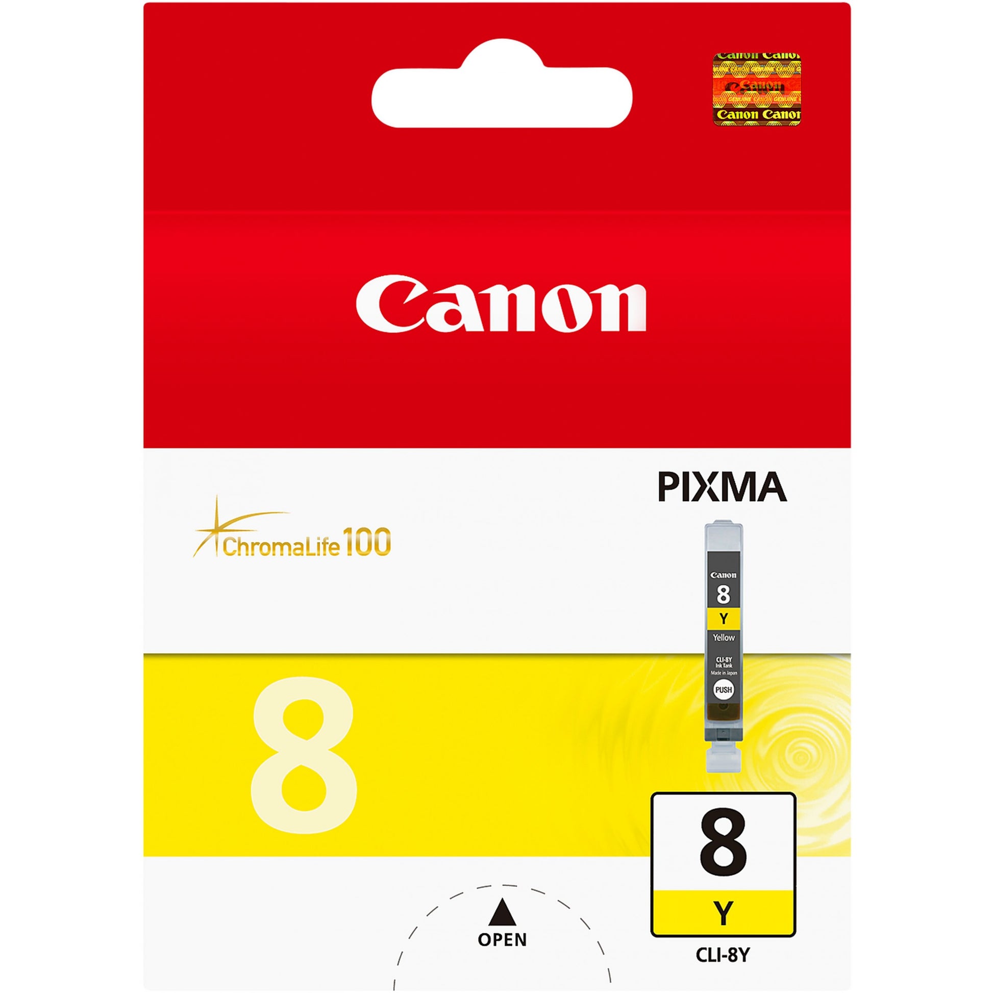 Canon CLI-8Y žuta tinta. Žuta. Tinta na bazi pigmenta. 1 komad. 280 stranica.
