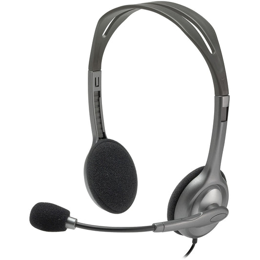 Logitech LGT-H110. Žični. Kancelarija/Pozivni centar. 20 - 20000 Hz. 74 g. Slušalice. Siva. Tamno siva.