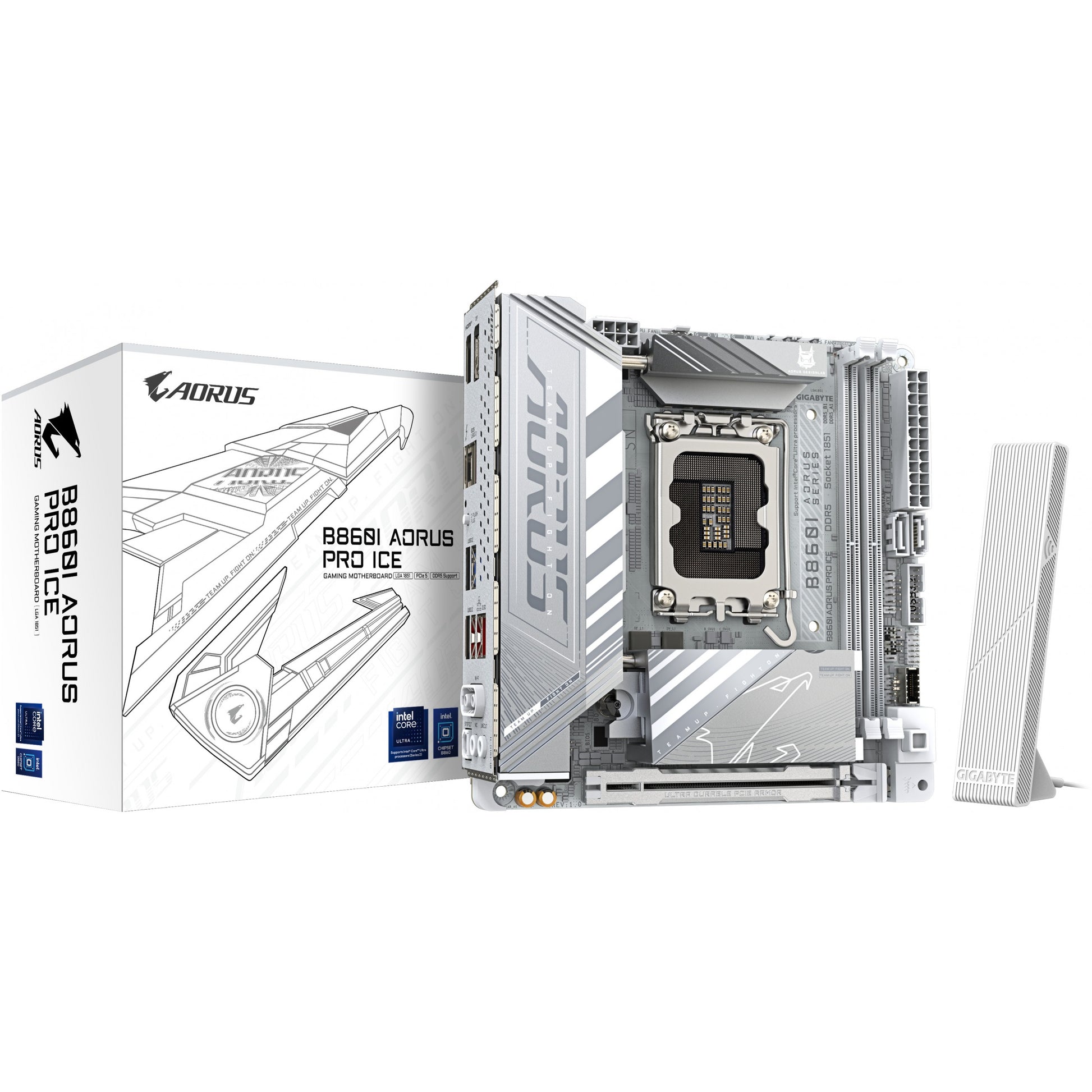 GIGABYTE B860I AORUS PRO ICE matična ploča - Intel Core Ultra procesori. 8+1+2+1 faze VRM. do 9200MHz DDR5. 1xPCIe 5.0 + 1xPCIe 4.0 M.2. 2.5GbE LAN. WIFI 7. Thunderbolt 4. Intel. LGA 1851 (Socket V1). Intel Core Ultra (Serija 1). Intel Core Ultra (Serija 2). LGA 1851. DDR5 SDRAM. 128GB