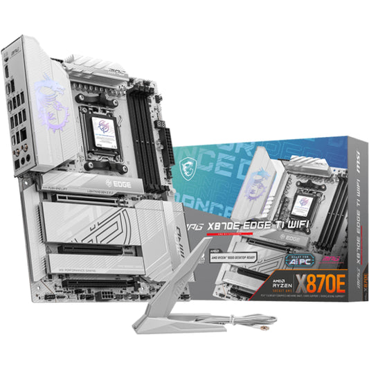 MSI MPG X870E EDGE TI WIFI. AMD. Podnožje AM5. AMD Ryzen 7000 serija. AMD Ryzen 8000 serija. AMD Ryzen 9000 serija. Podnožje AM5. 256GB. DDR5 SDRAM