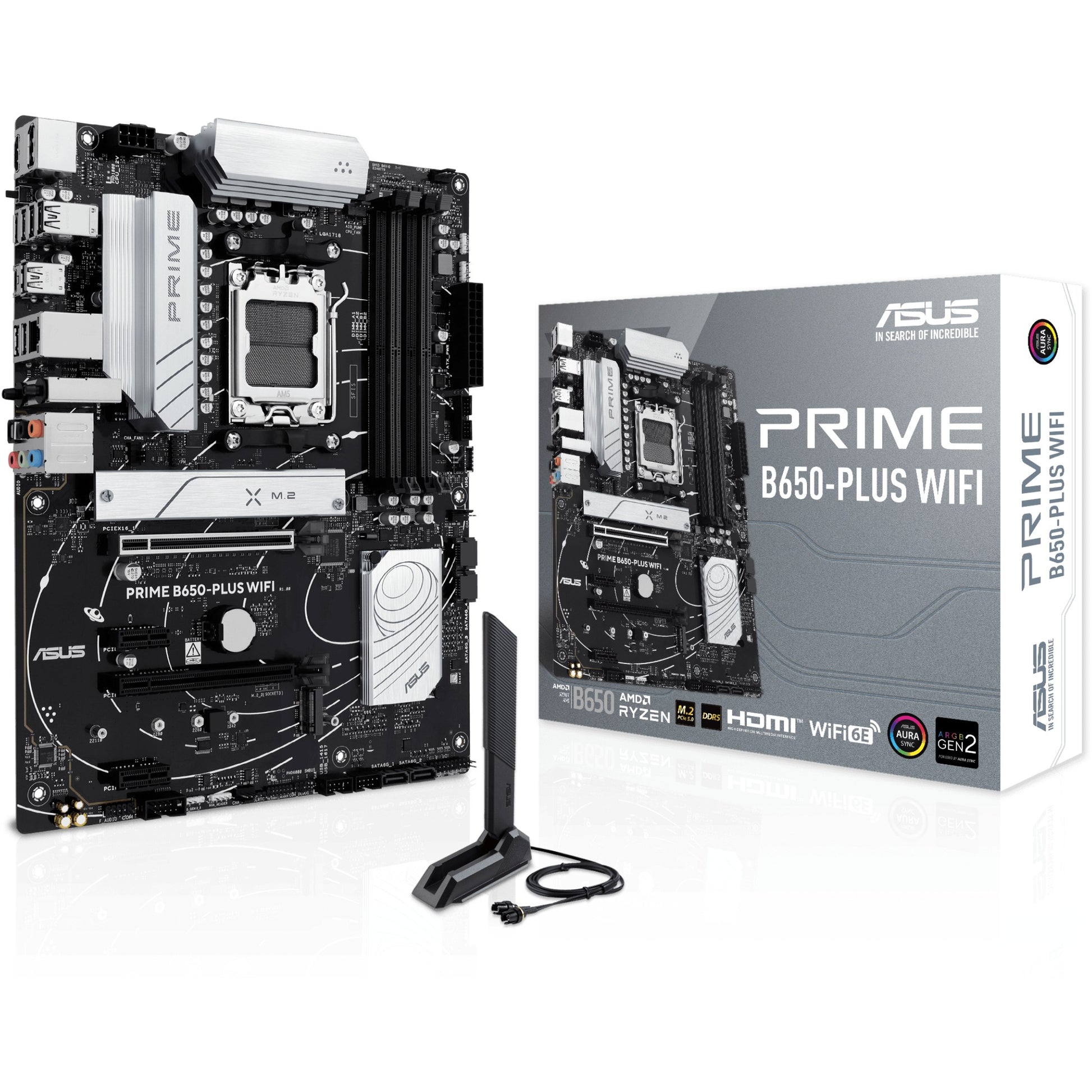 ASUS PRIME B650-PLUS WIFI. AMD. Podnožje AM5. AMD Ryzen 7000 serija. AMD Ryzen 8000 serija. AMD Ryzen 9000 serija. Podnožje AM5. DDR5 SDRAM. 192GB