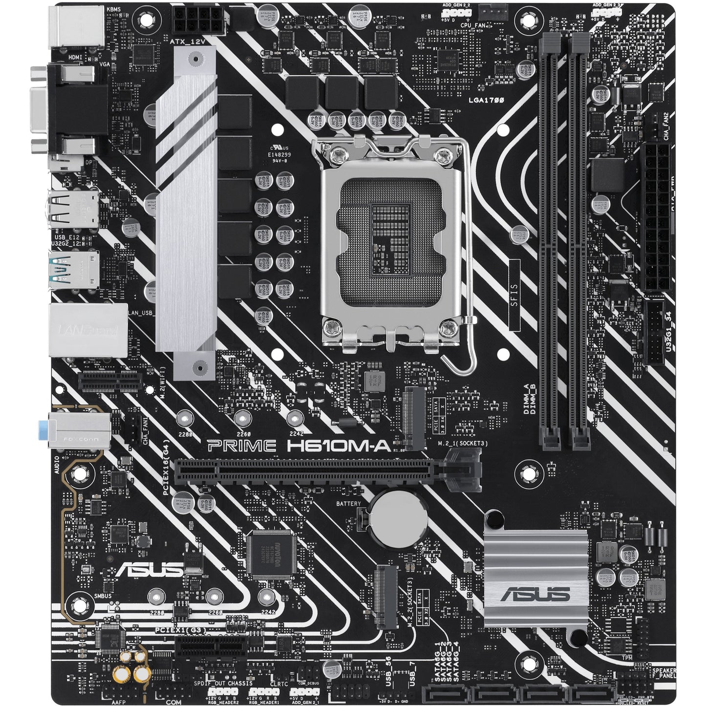 ASUS PRIME H610M-A-CSM. Intel. LGA 1700. Intel® Celeron®. Intel® Core™ i3. Intel® Core™ i5. Intel® Core™ i7. Intel® Core™ i9..... DDR5 SDRAM. 96 GB. DIMM