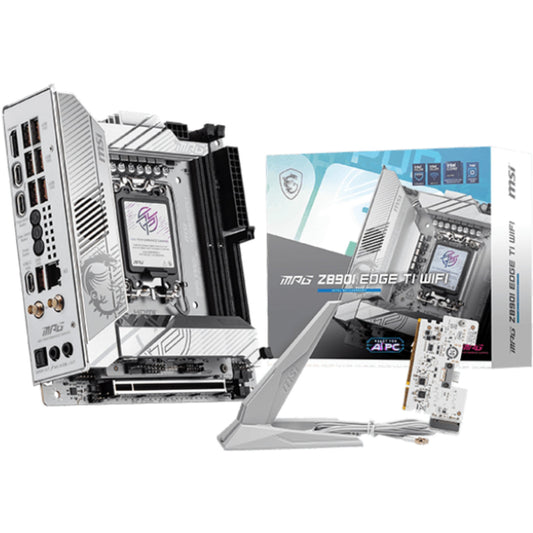 MSI MPG Z890I EDGE TI WIFI. Intel. LGA 1851 (Socket V1). Intel Core Ultra (Serija 2). Intel LGA1851. 128GB. DDR5 SDRAM.