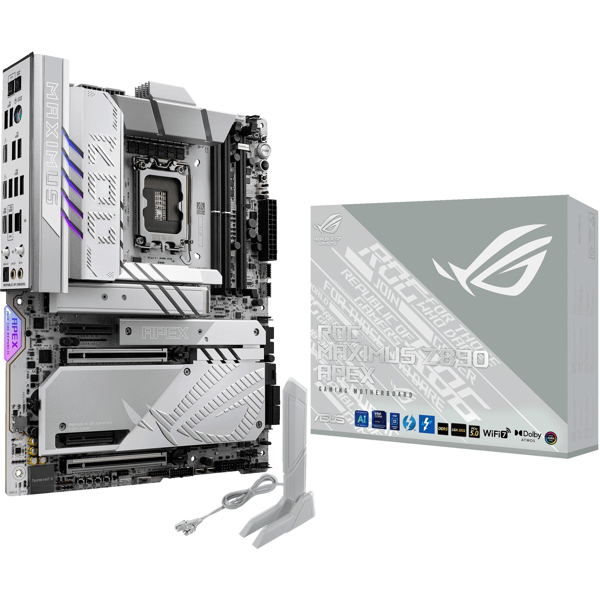 ASUS ROG MAXIMUS Z890 APEX. Intel. LGA 1851 (Socket V1). Intel Core Ultra (Serija 2). LGA 1851. DDR5 SDRAM. 96GB